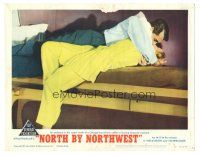 5j709 NORTH BY NORTHWEST LC #2 R66 Cary Grant & Eva Marie Saint kissing in train's upper berth!