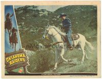 5j714 OKLAHOMA RAIDERS LC '44 great close up of cowboy Tex Ritter riding on his horse!