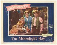 5j716 ON MOONLIGHT BAY LC #8 '51 great image of Doris Day & Gordon MacRae playing carnival games!