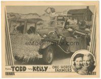 5j720 ONE-HORSE FARMERS LC '34 Patsy Kelly & Thelma Todd in car loaded with farm animals!
