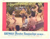 5j729 PARADISE - HAWAIIAN STYLE LC #7 '66 Elvis Presley on the beach with sexy tropical babes!