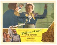 5j744 PIRATES OF CAPRI LC #7 '49 Edgar Ulmer, Louis Hayward fights for his Queen and his country!