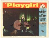 5j747 PLAYGIRL LC #8 '54 sexy Shelley Winters performing on stage in the spotlight!