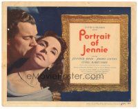 5j217 PORTRAIT OF JENNIE TC '49 c/u of Joseph Cotten, who loves beautiful ghost Jennifer Jones!