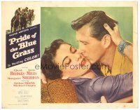 5j750 PRIDE OF THE BLUE GRASS LC '54 Lloyd Bridges kissing Vera Miles, horse racing border art!
