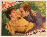 5j784 RIGHT TO LOVE LC '30 romantic close up of pretty Ruth Chatterton & David Manners!
