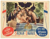 5j813 SECOND CHORUS LC #7 R47 image of sexy Paulette Goddard & many admirers around hot tub!