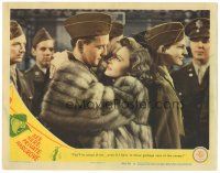 5j817 SEE HERE PRIVATE HARGROVE LC #8 '44 Robert Walker & pretty Donna Reed in fur!