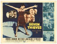 5j243 SEVEN THIEVES TC '59 Edward G. Robinson, Rod Steiger & sexy Joan Collins!