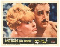 5j829 SHOT IN THE DARK LC #7 '64 best close up of nudists Peter Sellers & sexy Elke Sommer!