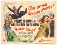 5j250 SINBAD THE SAILOR TC '46 Douglas Fairbanks Jr. & Maureen O'Hara out of the Arabian Nights!