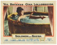 5j844 SOLOMON & SHEBA LC #4 '59 close up of super sexy Gina Lollobrigida naked in bathtub!