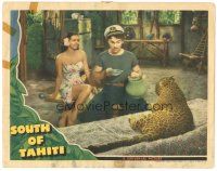 5j857 SOUTH OF TAHITI LC '41 cool image of Brian Donlevy & sexy tropical Maria Montez!