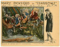5j859 SPARROWS LC '26 Mary Pickford laughs at young kids on log scared by alligator!
