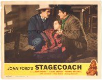 5j867 STAGECOACH LC #2 R48 John Carradine & George Bancroft crouch by passed out Louise Platt!