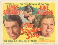 5j263 STRATTON STORY TC '49 Chicago White Sox baseball player James Stewart & June Allyson!