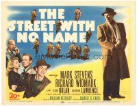 5j264 STREET WITH NO NAME TC '48 Richard Widmark, Mark Stevens, Barbara Lawrence, film noir!