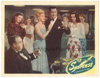 5j889 SUSPENSE LC '46 Belita, Barry Sullivan & others in toast, film noir!
