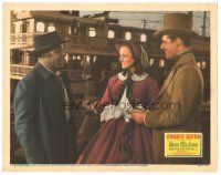 5j890 SWANEE RIVER LC '39 Don Ameche & Andrea Leeds smile at George Reed by riverboat!
