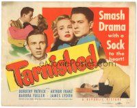 5j273 TARNISHED TC '50 Dorothy Patrick, Arthur Franz & Babra Fuller in smash drama!