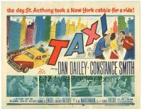 5j275 TAXI TC '53 Dan Dailey & Constance Smith in New York City, great artwork!