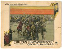 5j899 TEN COMMANDMENTS LC '23 Cecil B. DeMille silent epic, close up of men in chariot!