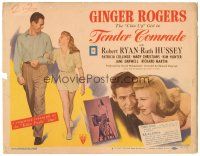 5j276 TENDER COMRADE TC '44 romantic art of pretty Ginger Rogers & Robert Ryan!