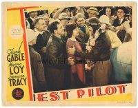 5j901 TEST PILOT LC '38 Spencer Tracy & Myrna Loy congratulate Clark Gable after successful flight