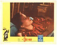 5j910 THIRD MAN LC R54 pretty Alida Valli close-up, Carol Reed's classic film noir!