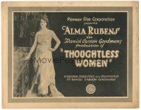 5j281 THOUGHTLESS WOMEN TC '20 full-length image of pretty Alma Rubens standing by cool furniture!