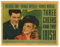 5j911 THREE CHEERS FOR THE IRISH LC '40 Priscilla Lane wears cop Dennis Morgan's police cap!