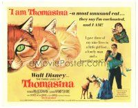 5j283 THREE LIVES OF THOMASINA TC '64 Walt Disney, great art of a most unusual smiling cat!
