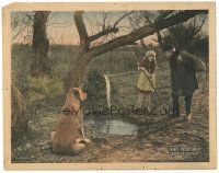 5j916 THROUGH THE BACK DOOR LC '21 wonderful image of Mary Pickford fishing with her giant dog!