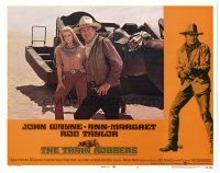 5j938 TRAIN ROBBERS LC #3 '73 great close up of cowboy John Wayne & sexy Ann-Margret!