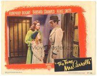 5j943 TWO MRS. CARROLLS LC #5 '47 Humphrey Bogart looks down at Ann Carter with Barbara Stanwyck!