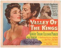 5j300 VALLEY OF THE KINGS TC '54 art of Robert Taylor & Eleanor Parker by Sphinx in Egypt!