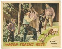 5j957 WAGON TRACKS WEST LC '43 Wild Bill Elliot, Native American, Gabby Hayes & baddies!