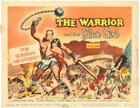 5j307 WARRIOR & THE SLAVE GIRL TC '59 awesome artwork of gladiator & girl, mightiest Italian epic!