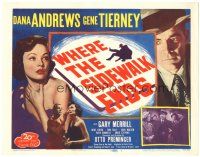 5j310 WHERE THE SIDEWALK ENDS TC R55 Dana Andrews, pretty Gene Tierney, Otto Preminger noir!