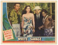 5j979 WHITE SAVAGE LC '43 sexiest Maria Montez in sarong, Jon Hall, Sabu, Sidney Toler!