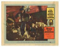 5j984 WITNESS FOR THE PROSECUTION LC #6 '58 Marlene Dietrich playing accordion for soldiers!