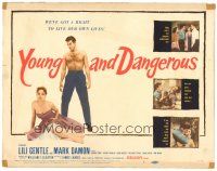 5j321 YOUNG & DANGEROUS TC '57 bad hot-rod guys tangling over juke box cuties!