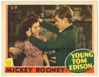 5j997 YOUNG TOM EDISON LC '40 dedicated young inventor Mickey Rooney w/electrified sister!