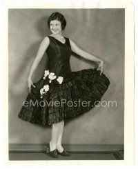 5k149 ANN RORK 8x10 news photo '27 the pretty actress in a dance frock of black with slippers!