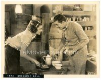 5k220 BROADWAY BILL 8x10.25 still '34 Frank Capra, Warner Baxter & pretty Myrna Loy cooking!
