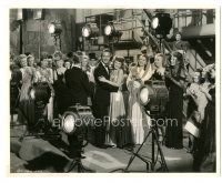 5k279 COVER GIRL 8x9.75 candid still '44 Rita Hayworth, Lee Bowman & top cast on set by Ned Scott!