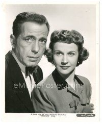 5k292 DEADLINE-U.S.A. 8.25x10 still '52 c/u of newspaper editor Humphrey Bogart & Kim Hunter!