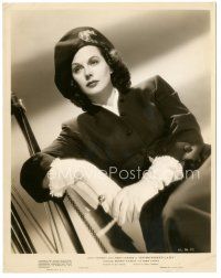 5k318 DISHONORED LADY 8x10.25 still '47 seated c/u of sexy Hedy Lamarr in cool outfit & gloves!