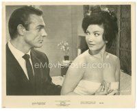 5k330 DR. NO 8x10 still R66 close up of Sean Connery as James Bond with sexy Eunice Gayson!
