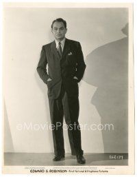 5k340 EDWARD G. ROBINSON 8x10 key book still '34 full-length in suit & tie with hands in pockets!